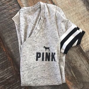 Victoria's Secret PINK extra small gray short sleeved shirt
